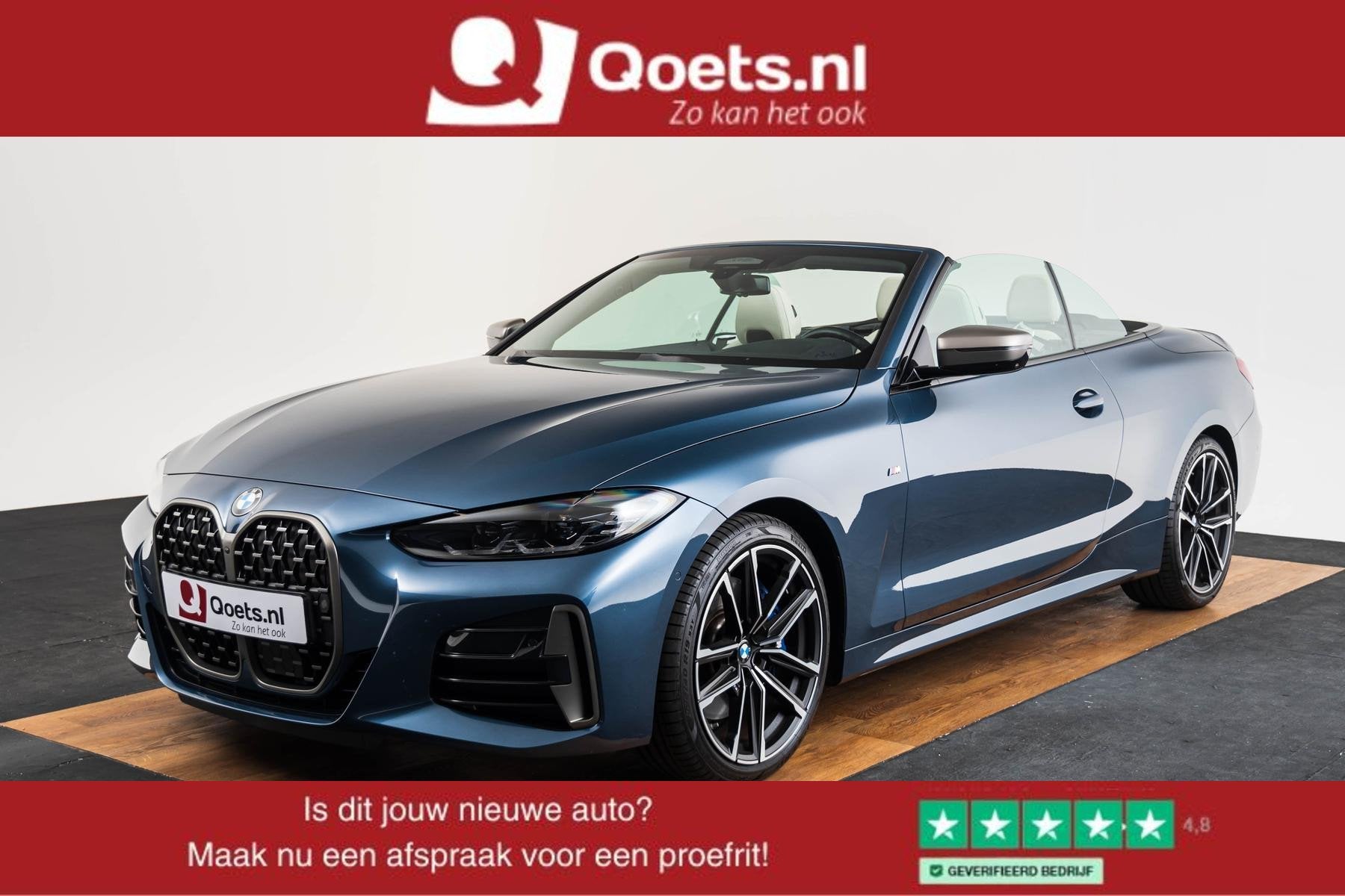 BMW 4-serie Cabrio M440i xDrive High Executive Driving Assis, Auto's, Automaat, Dealer onderhouden, 4-Serie, 120 €/maand