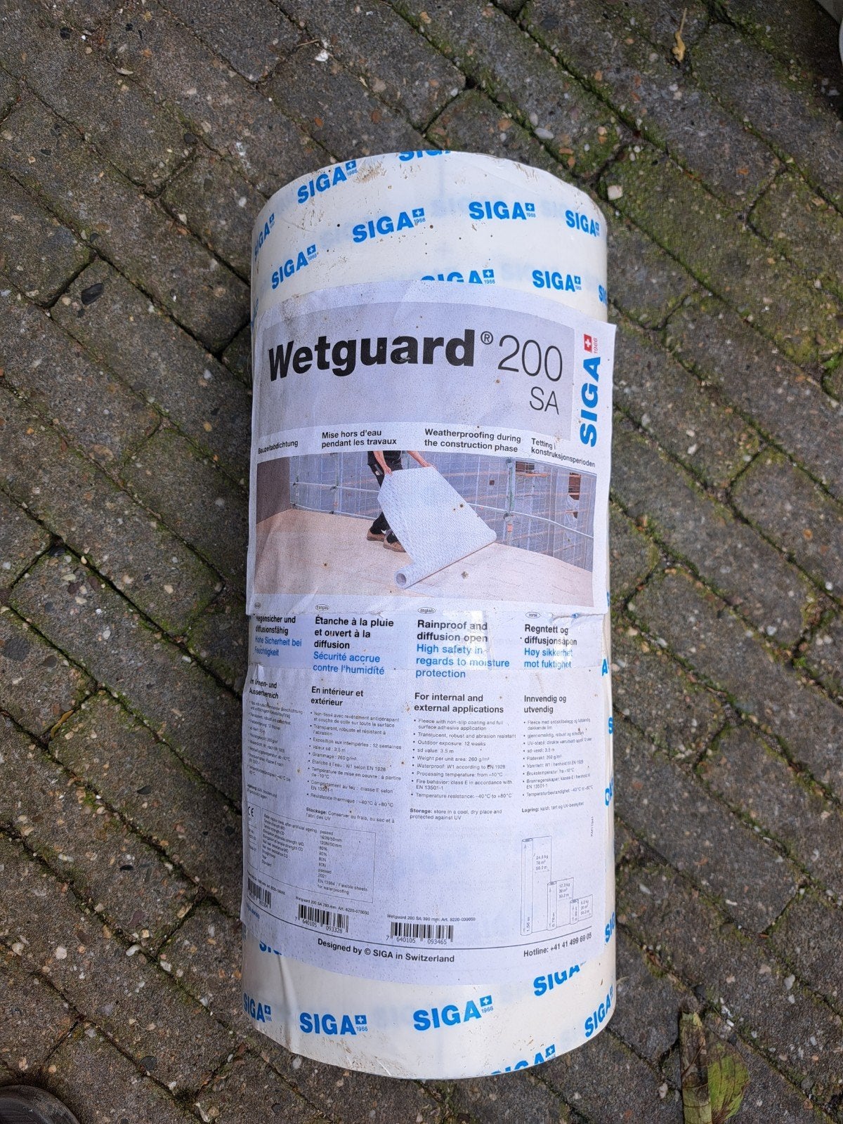 Siga Wetguard 200 SA luchtdichte folie 400mm x 20m2, Ophalen of Verzenden