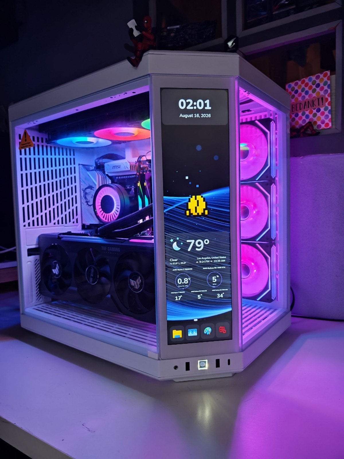 RGB GAME PC - RYZEN 7800X3D - RX 7900 XTX 24GB - 32GB - 2TB, Ophalen, Kapoen PC Gaming, 32 GB, Virtual Reality