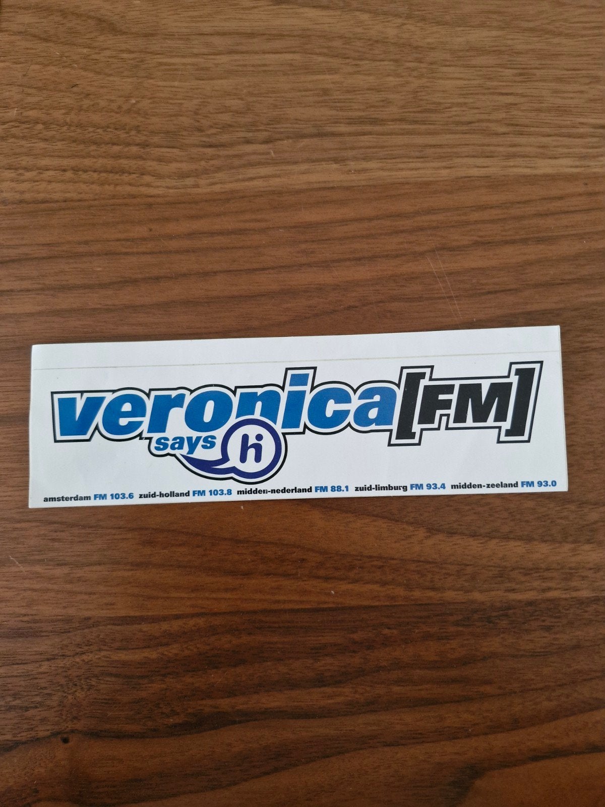 4x Radio Veronica en Radio 538 stickers, Verzamelen, Ophalen of Verzenden, Gebruikt, Overige typen