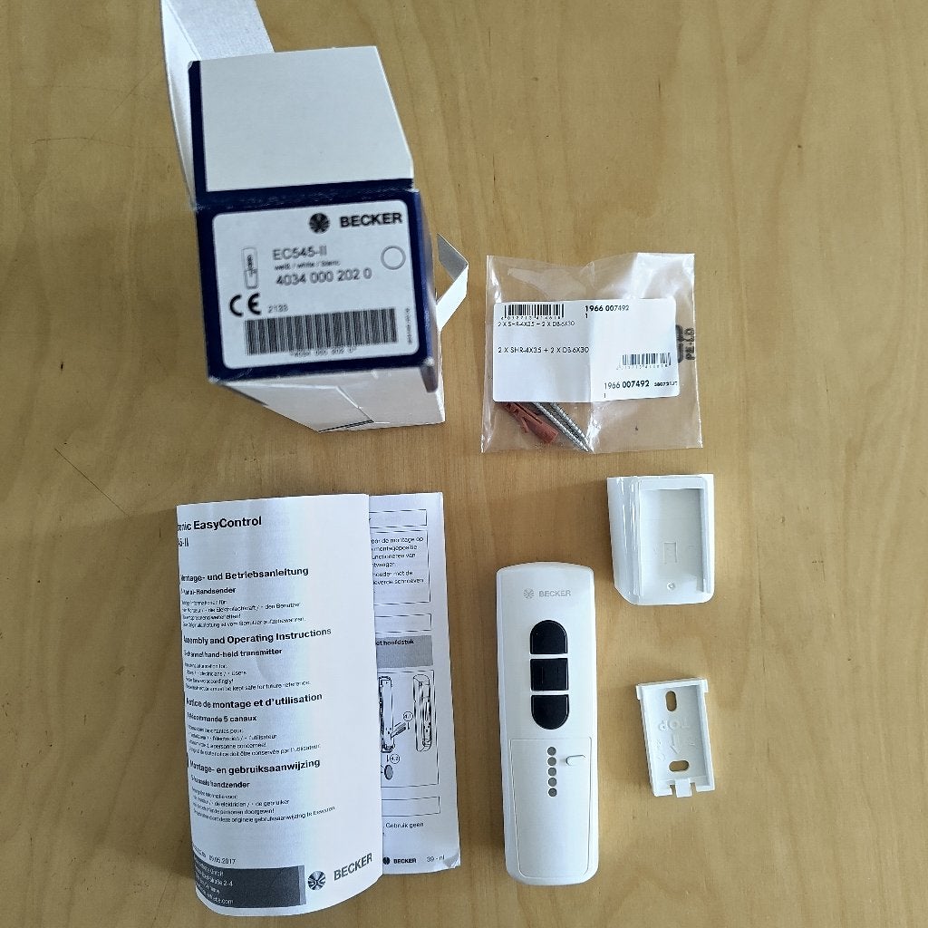 Afstandsbediening zonwering: Becker Easy Control EC545-II, Ophalen of Verzenden, Zo goed als nieuw, Overige typen, Elektrisch