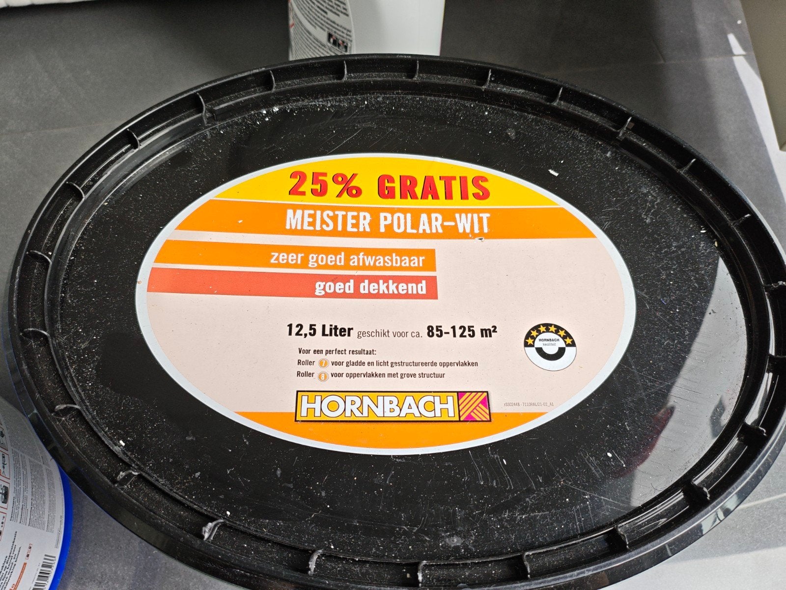 Meister Polar-Wit Muurverf - 12,5 Liter, Ophalen, Zo goed als nieuw, Wit