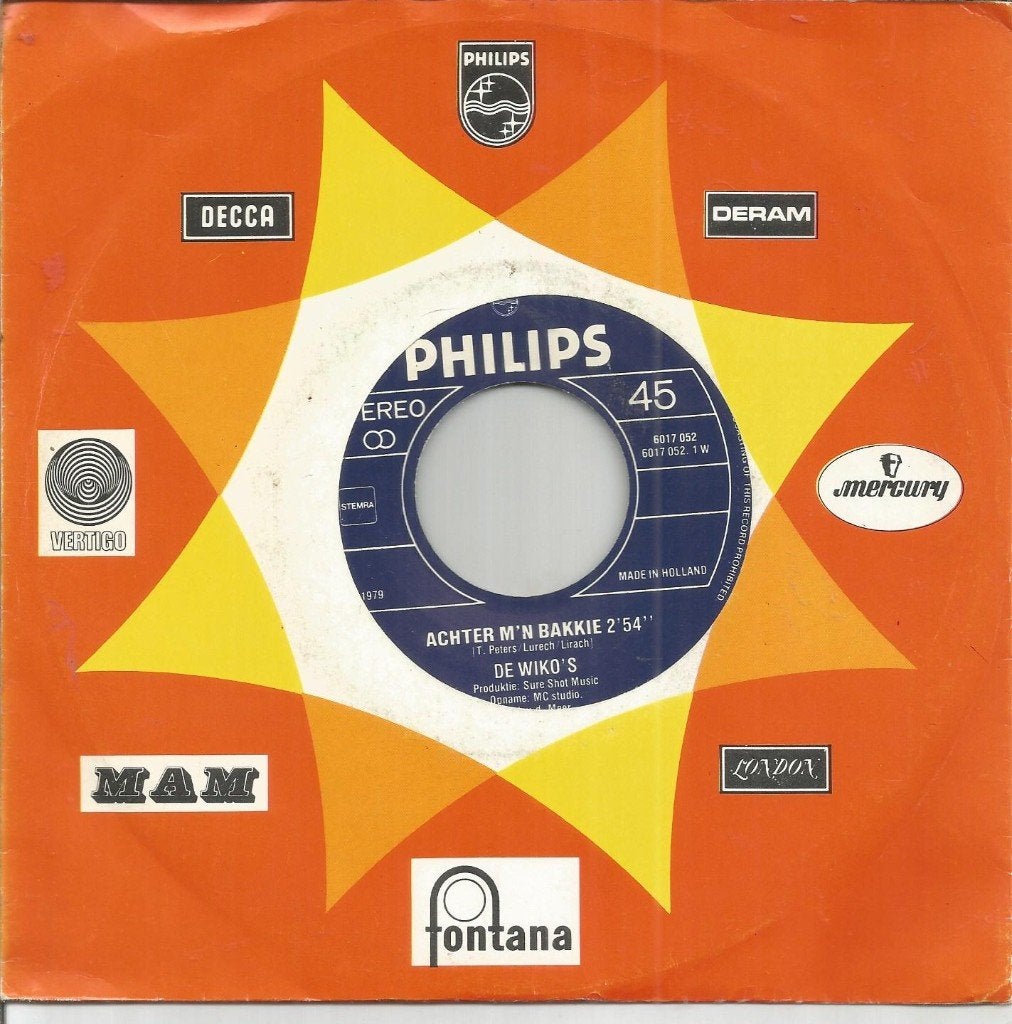 De Wiko's ‎– Achter M'n Bakkie (1979), 7 inch, Ophalen of Verzenden, Zo goed als nieuw, Levenslied of Smartlap
