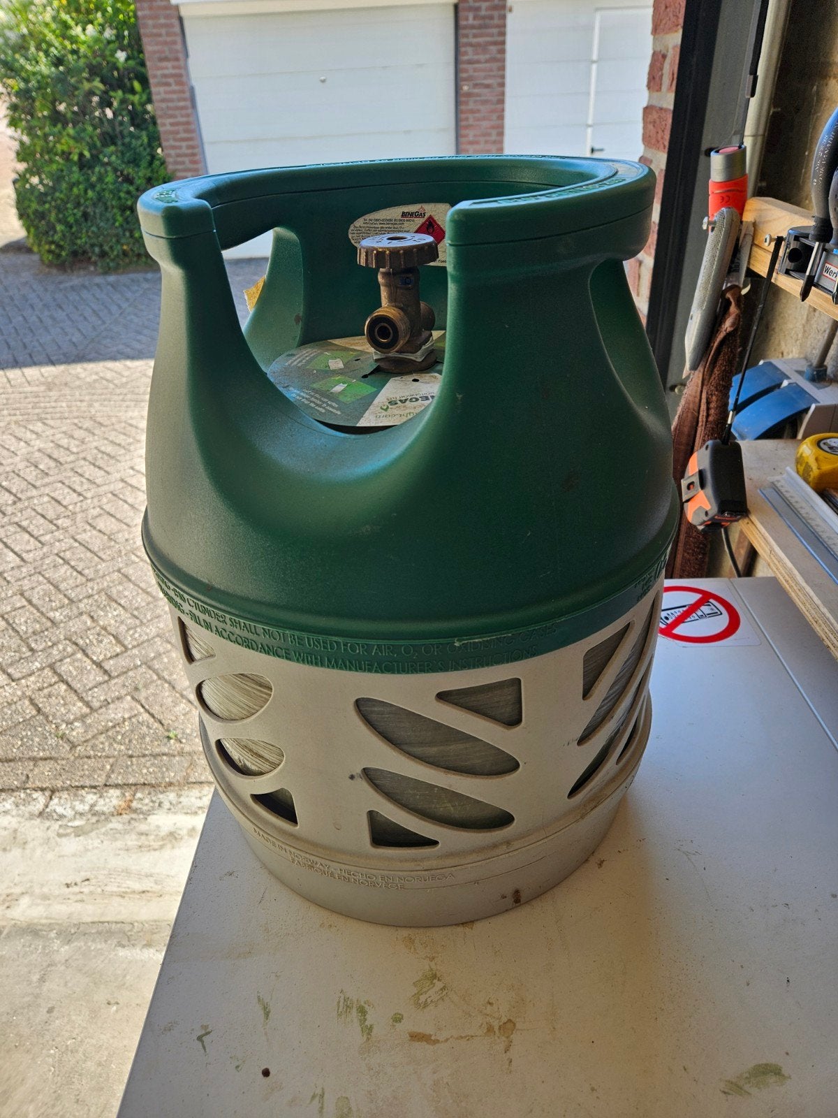 Benegas Light gasfles, Ophalen, Gebruikt, Benegas
