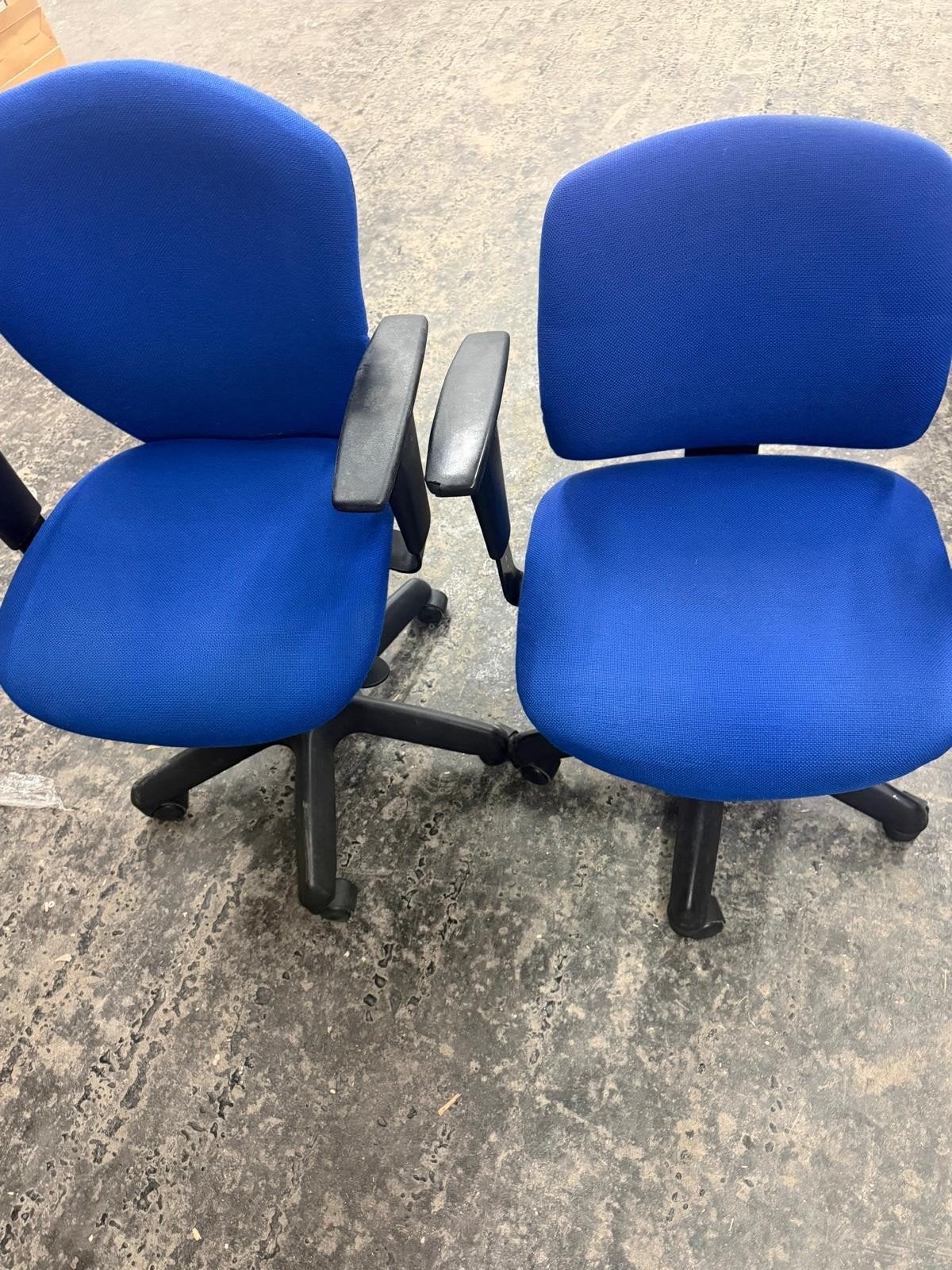 Blauwe Bureaustoelen - Comfortabel en Verstelbaar, Ophalen, Gebruikt, Blauw, Bureaustoel