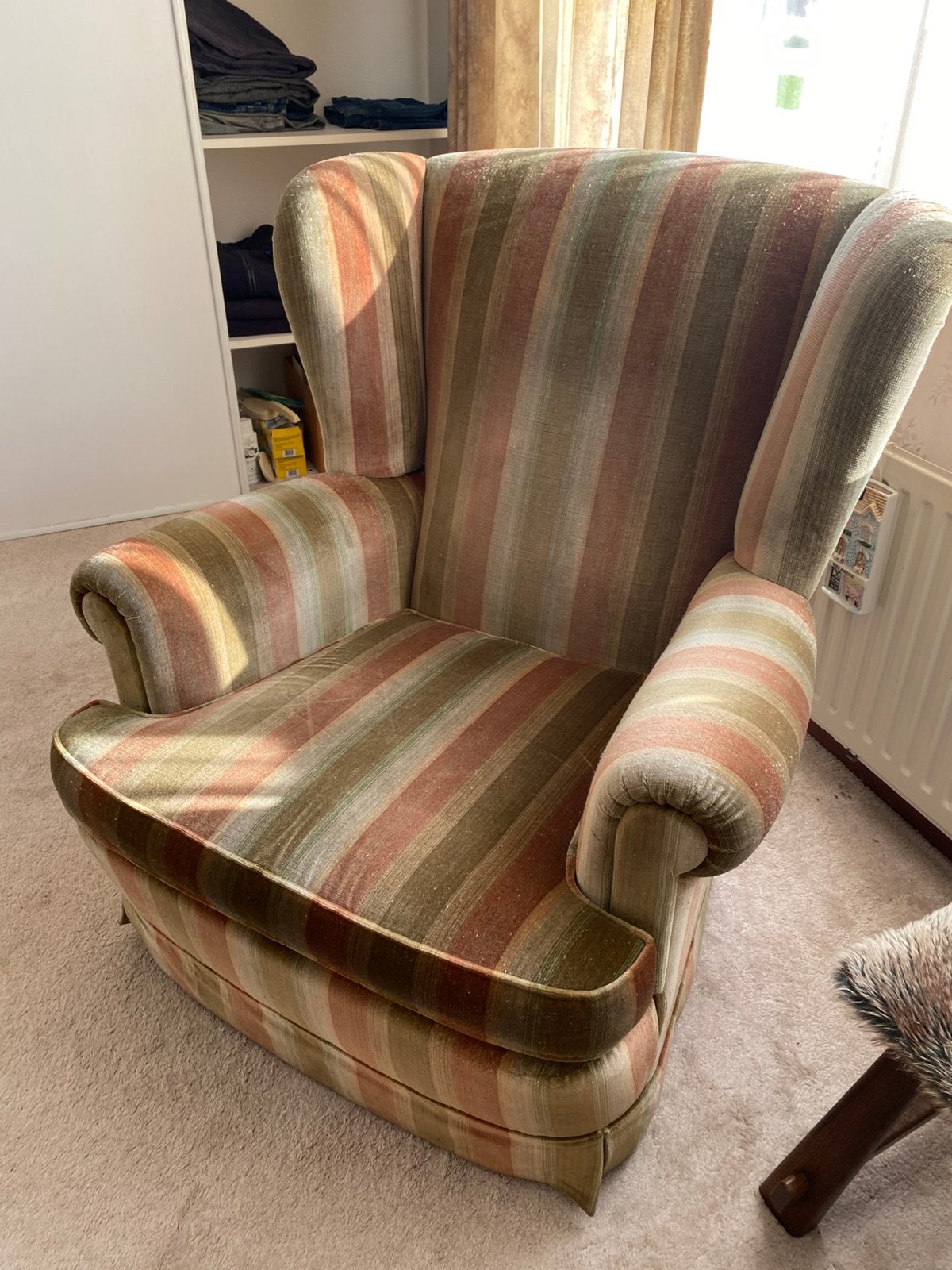 Stoffen fauteuil, Ophalen, Zo goed als nieuw, 75 tot 100 cm, 50 tot 75 cm