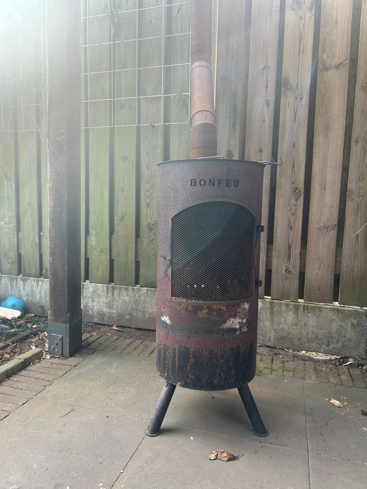 Bonfeu tuinhaard / buitenkachel - robuust en sfeervol, Ophalen, Gebruikt