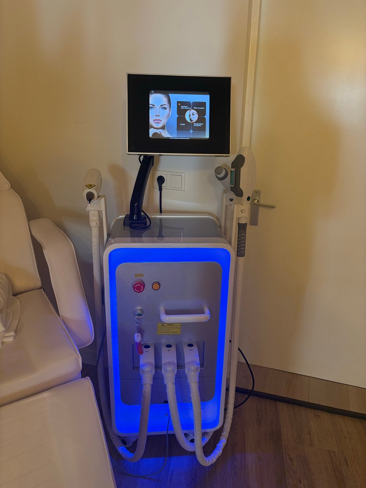 Professionele IPL/YAG/RF Laser Ontharingsapparaat, Ophalen, Zo goed als nieuw, Gehele gezicht, Overige typen