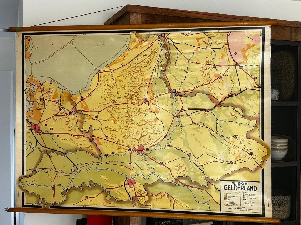 Gelderland, Antiek en Kunst, Antiek | Schoolplaten, Ophalen of Verzenden, Natuur en Biologie