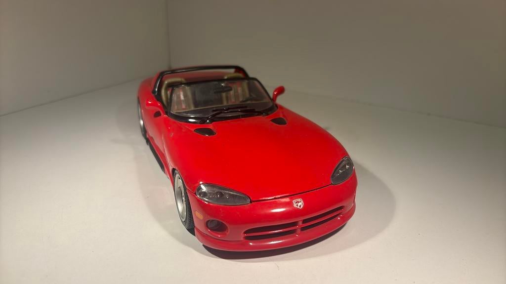 Dodge viper red Bburago 1.18, Ophalen of Verzenden, Bburago, A, A