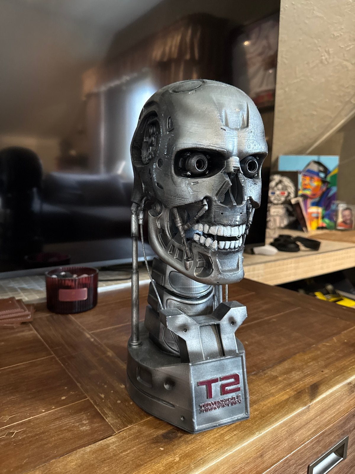Terminator T2 Endoskelet Buste met Licht in Ogen, Ophalen of Verzenden, Zo goed als nieuw