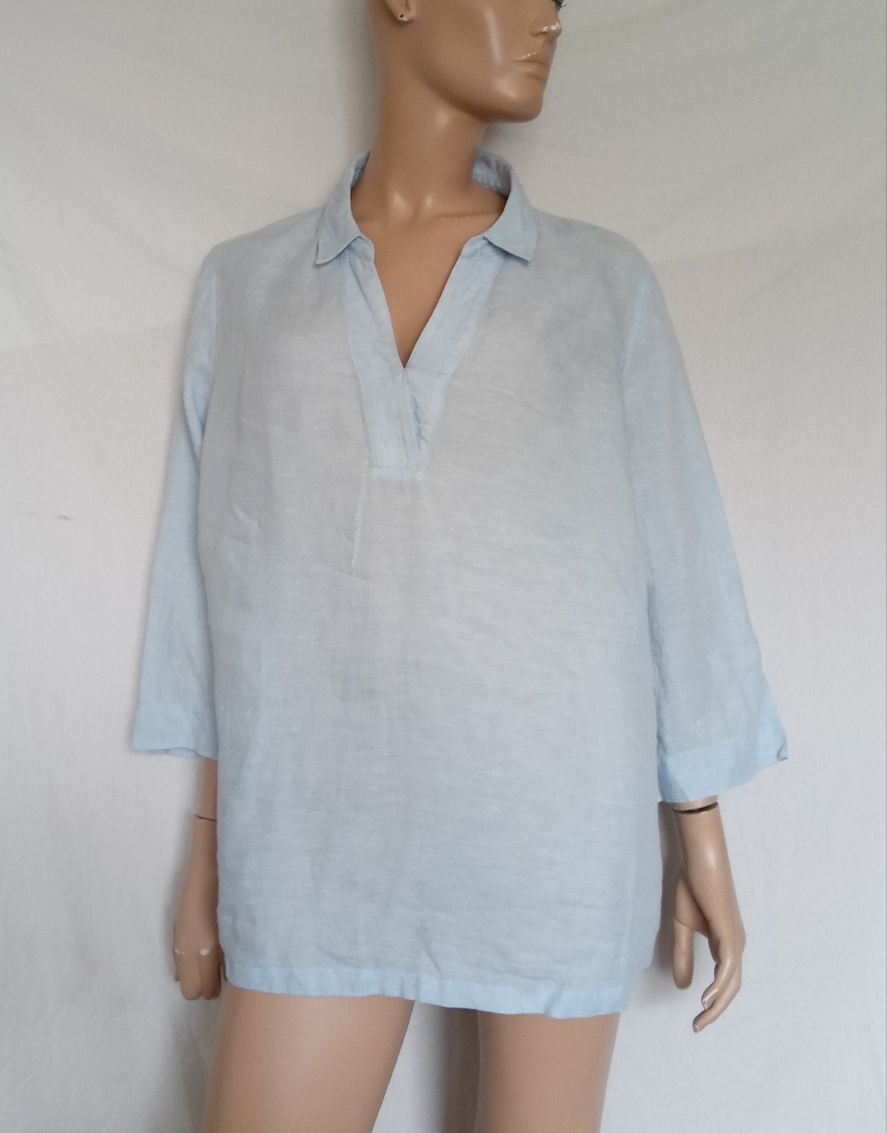 BONITA LINNEN Blouse , Maat 44 - 46, Ophalen of Verzenden, Zo goed als nieuw, Maat 42/44 (L), Blauw