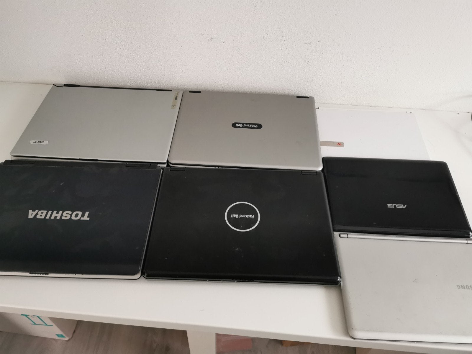 7 Oude Laptops voor Project of Onderdelen - Meeste Werkend, Ophalen, 15 inch, Onbekend, HDD