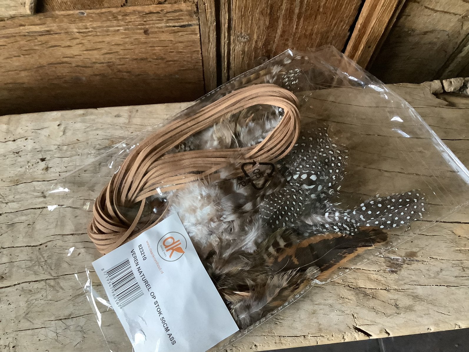 NIEUW set met 10 veren hangers met echte veren, Huis en Inrichting, Woonaccessoires | Overige, Ophalen of Verzenden, Nieuw