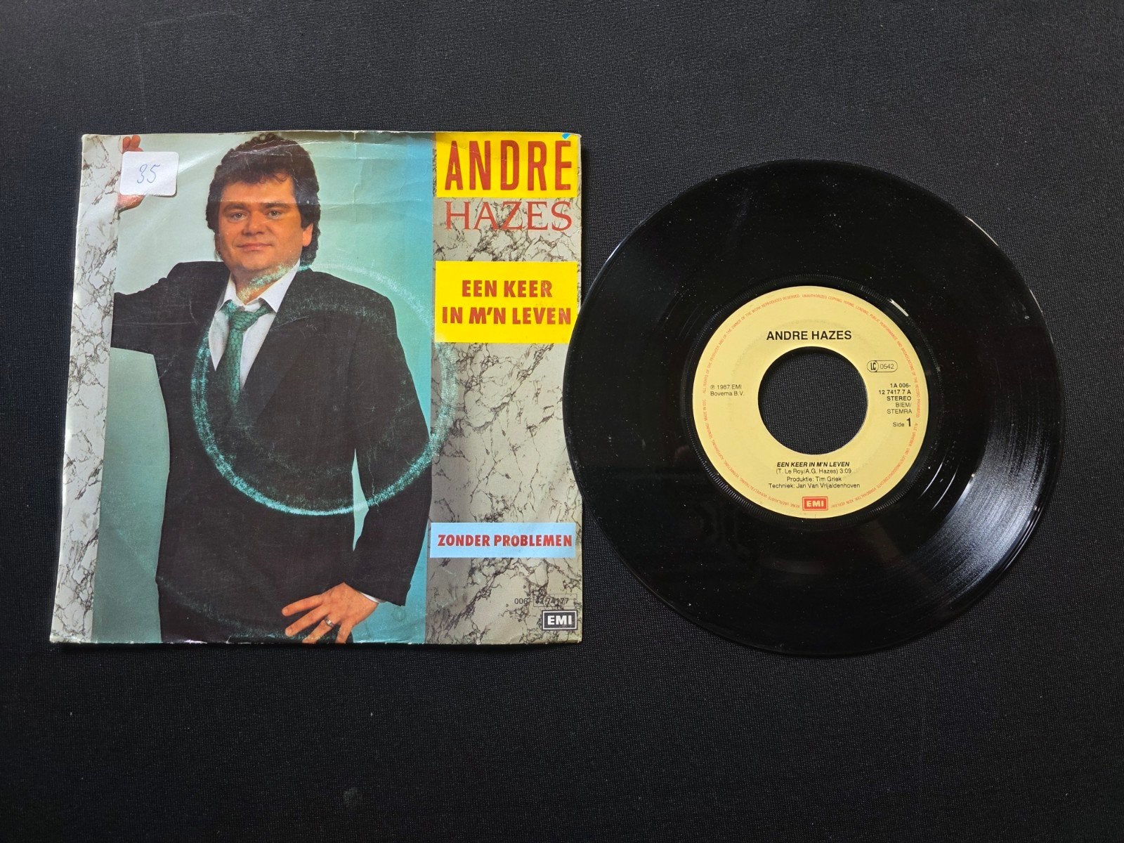 André Hazes - een keer in m'n leven, Gebruikt, 7 inch, Ophalen of Verzenden, Beschermende buitenhoes