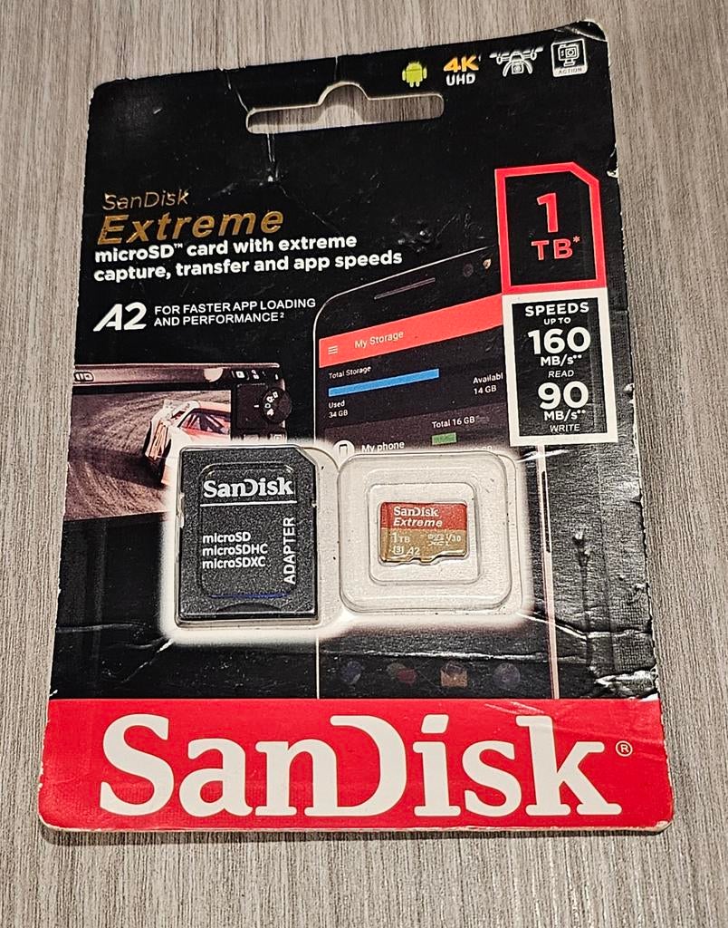 SanDisk Extreme microSDXC 1TB nieuw, 1 TB of meer, Nieuw, Smartphone, MicroSDXC