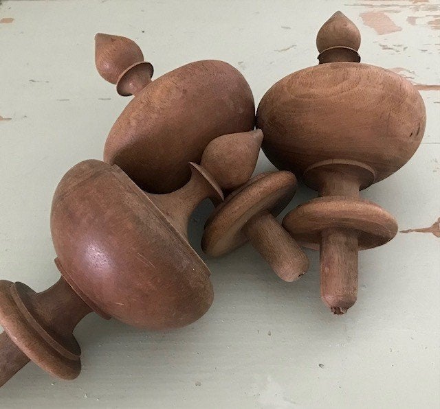 Antiek Frans siertorentje hout draaiwerk, Ophalen of Verzenden