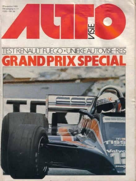 Autovisie 17 1980 : Renault Fuego GTS - Formule 1 1980, Ophalen of Verzenden, Gelezen, Algemeen