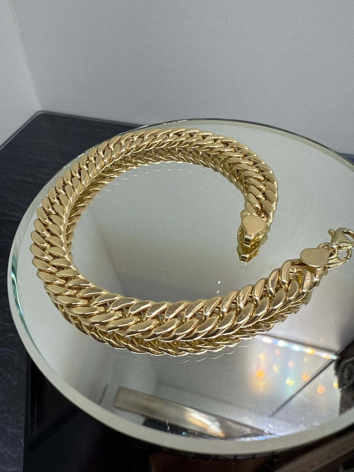 Prachtige 14 karaats gouden gourmet armband, Ophalen of Verzenden, Nieuw, Goud