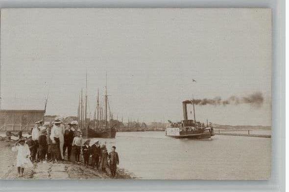 Terschelling FOTOKAART veerboot MINISTER KRAUS zie info, Verzenden, Voor 1920, Ongelopen, Waddeneilanden
