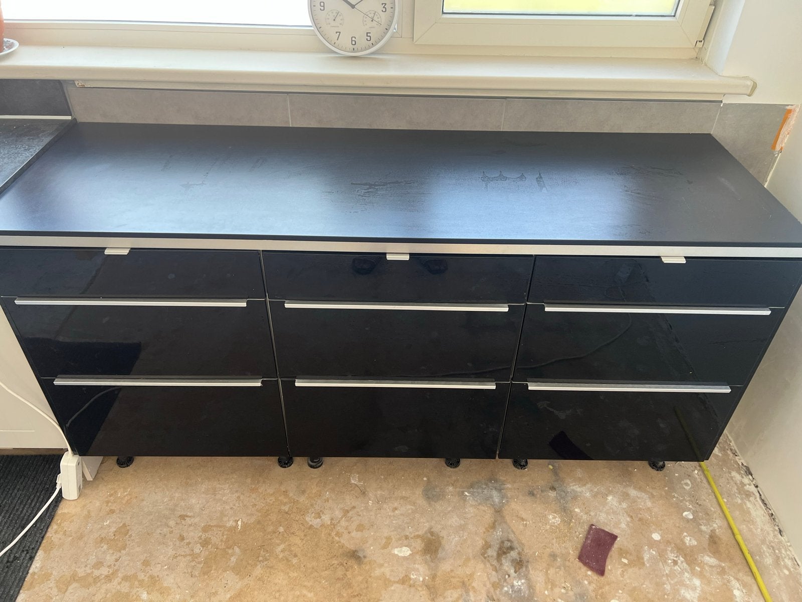 Ikea Faktum Keukenblokje Ladenkast Zwart Hoogglans, Ophalen, IKEA, Zwart, Overige materialen
