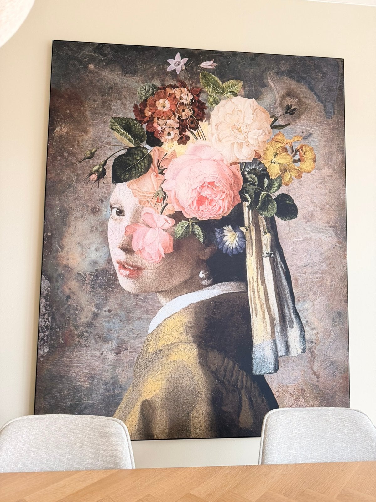 Canvas Meisje met de parel, Ophalen