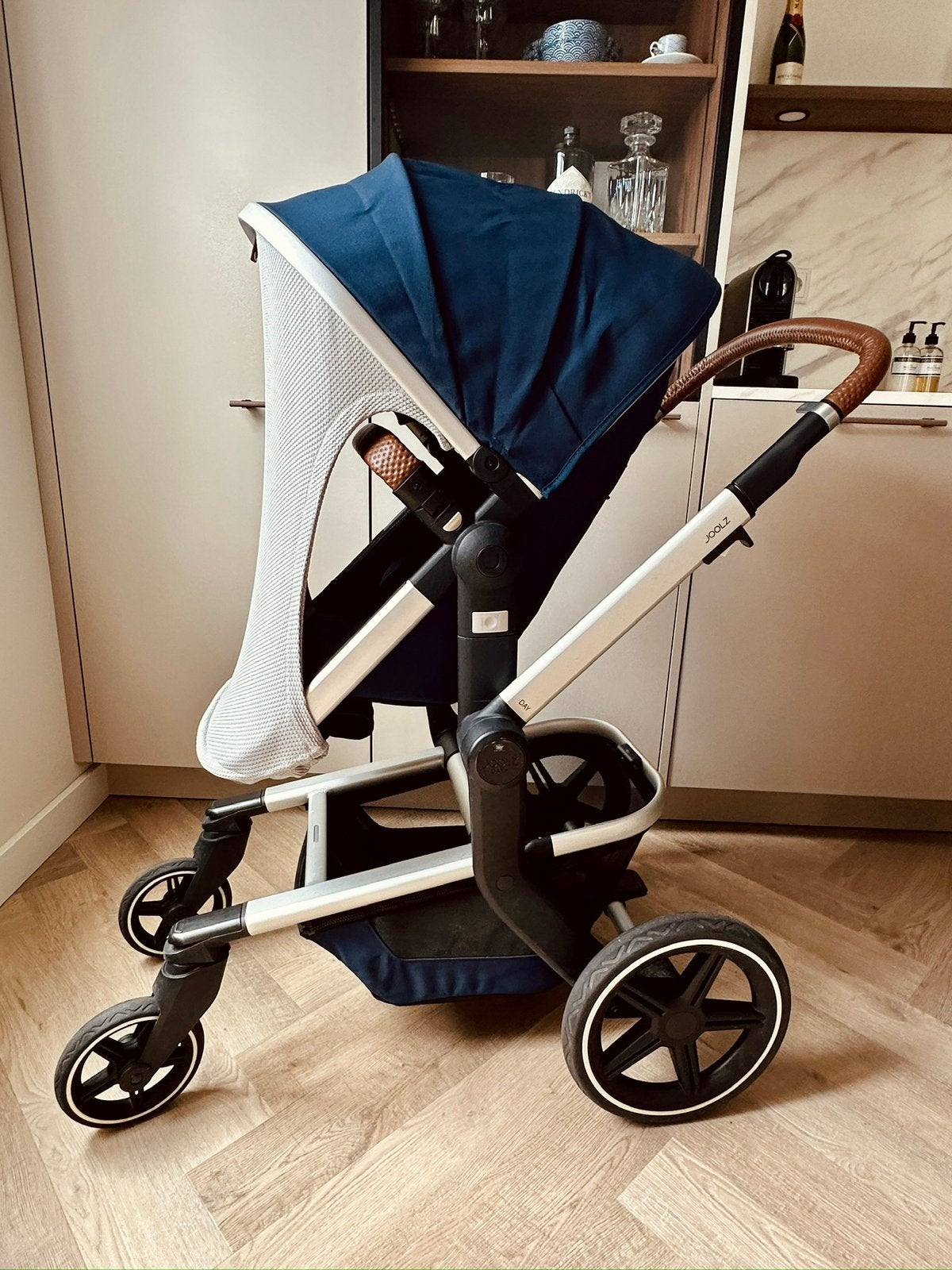Joolz Day+ kinderwagen – navy blauw | Complete set, Gebruikt, Combiwagen, Met reiswieg, Ophalen