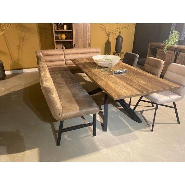 Bowie eettafelhoekbank nu eenmalig €559,-, Ophalen, Nieuw, Stof, Vijf, Zes of meer stoelen