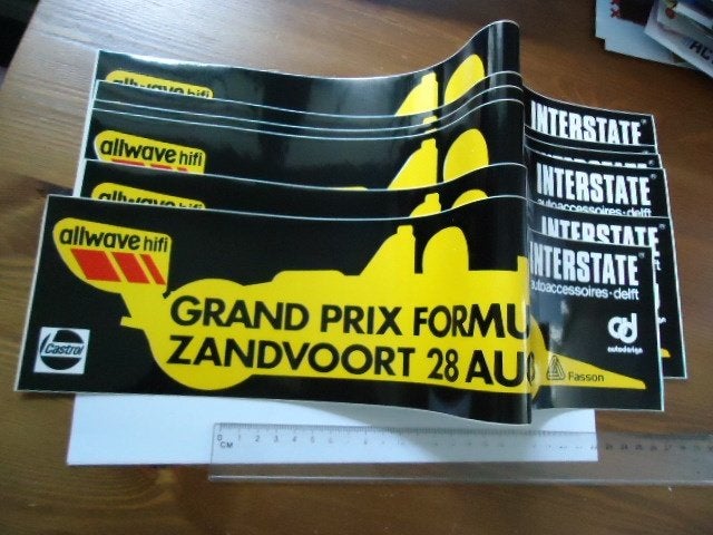 sticker FORMULE 1 ZANDVOORT 1983 F1 F-1 Groot autosport, Verzenden, Zo goed als nieuw, Sport