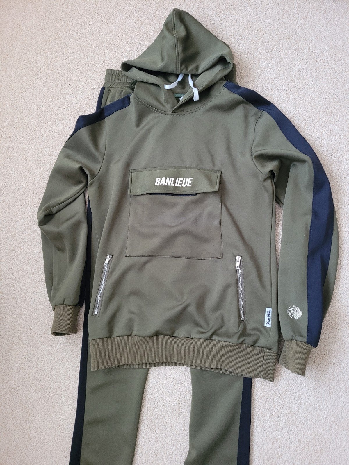 Banlieue trainingspak - Maat S - Groen/Zwart, Kleding | Heren, Ophalen of Verzenden, Gedragen, Maat 46 (S) of kleiner, Banlieue