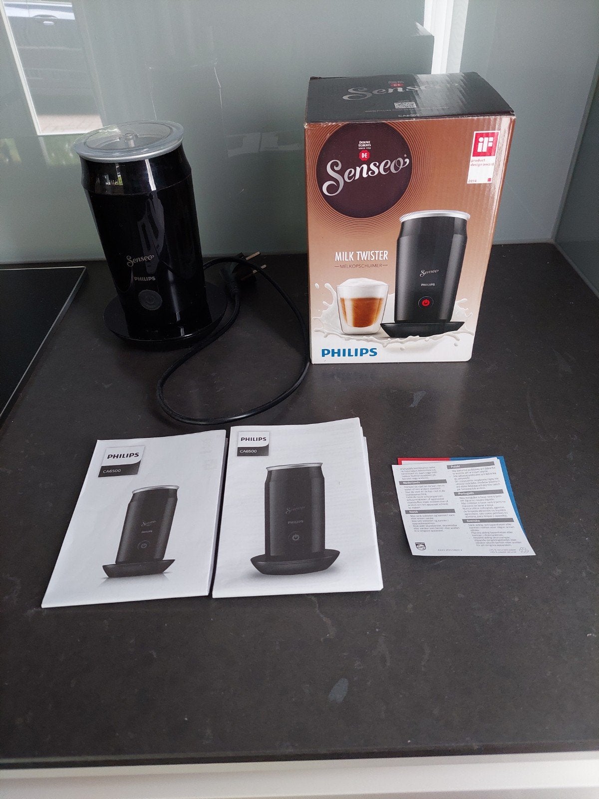 Philips Senseo Milk Twister Melkopschuimer CA6500/60, Ophalen of Verzenden, Zo goed als nieuw, Elektrische melkopschuimer
