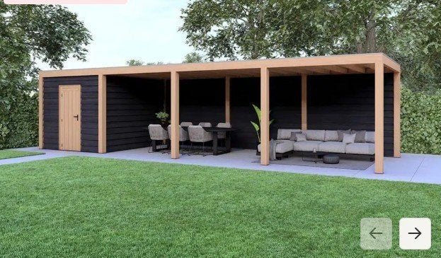 Gezocht: Vakman voor realiseren overkapping (+ evt berging), Ophalen, 500 cm of meer, Schuur, Zonder ramen