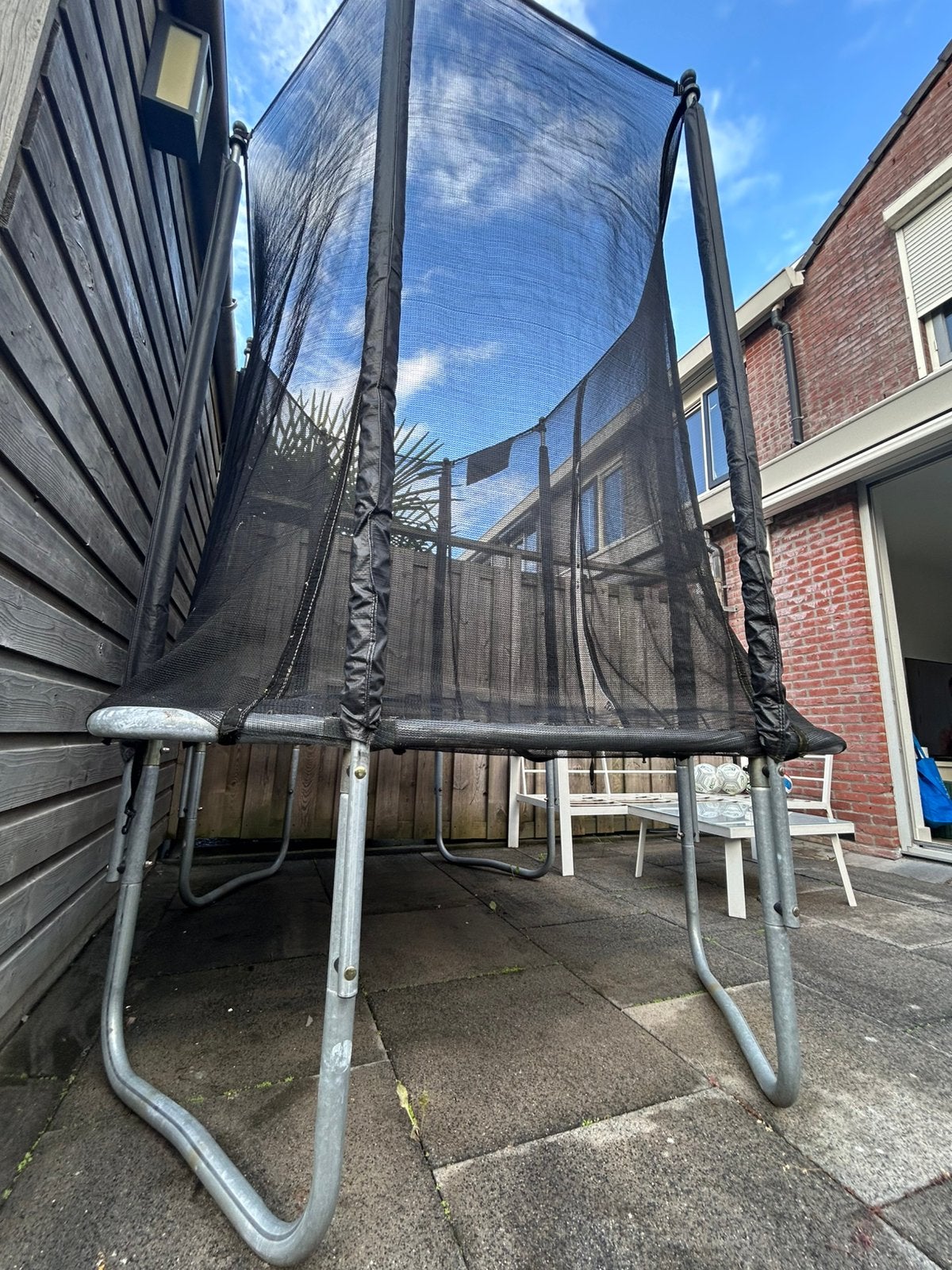 Gebruikt Game On Sport Jumpline 163x215cm trampoline, Ophalen, Gebruikt