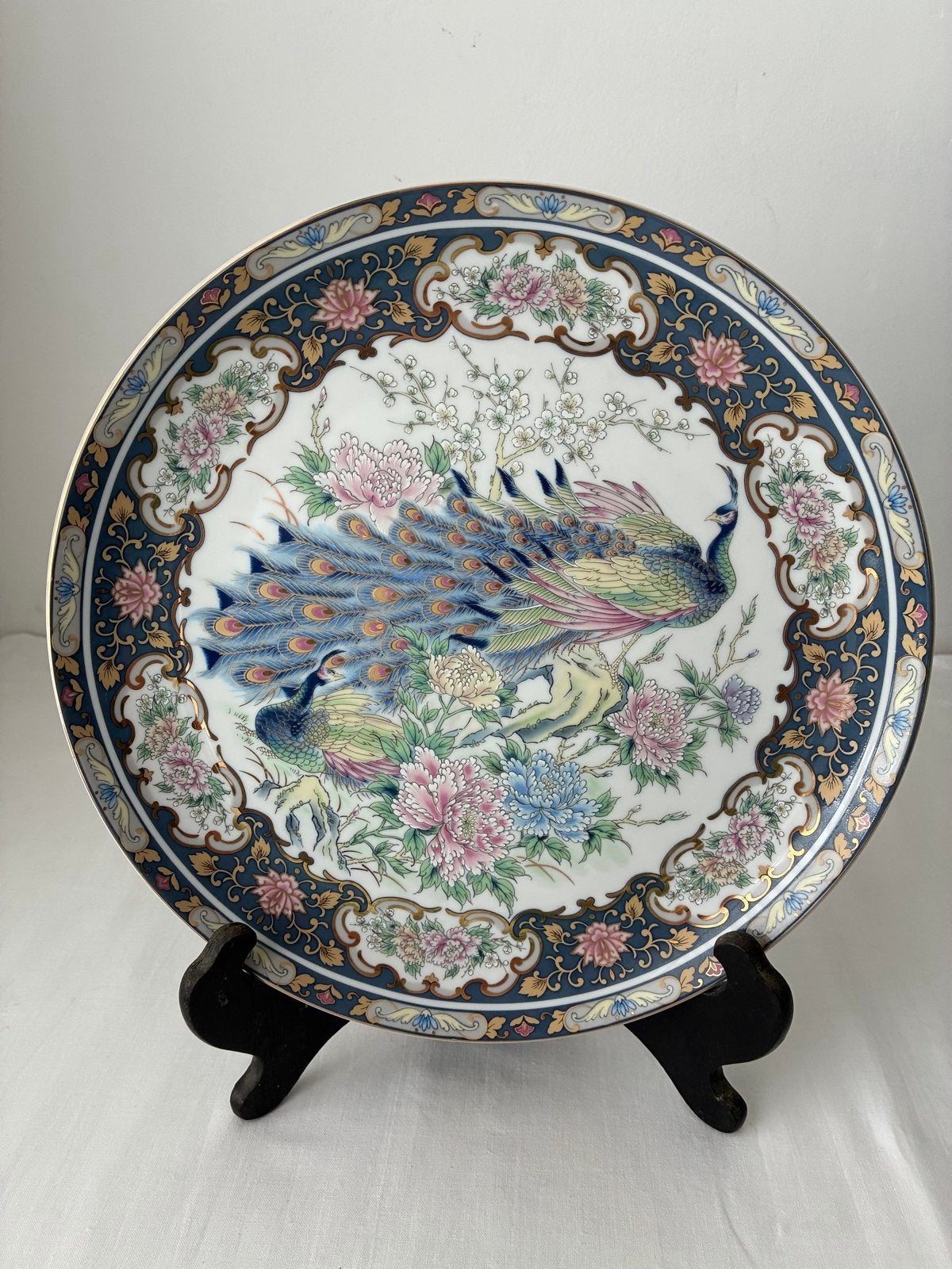 Decoratieve Wandplaat met Pauwen en Bloemen - Vaga Internati, Ophalen of Verzenden