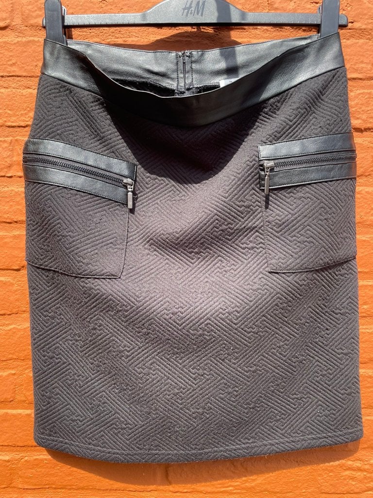 Zus van Sil Zwarte Rok Zakken kunstleer M lichte pilling, Kleding | Dames, Maat 38/40 (M), Zwart, Ophalen of Verzenden, Zus van Sil