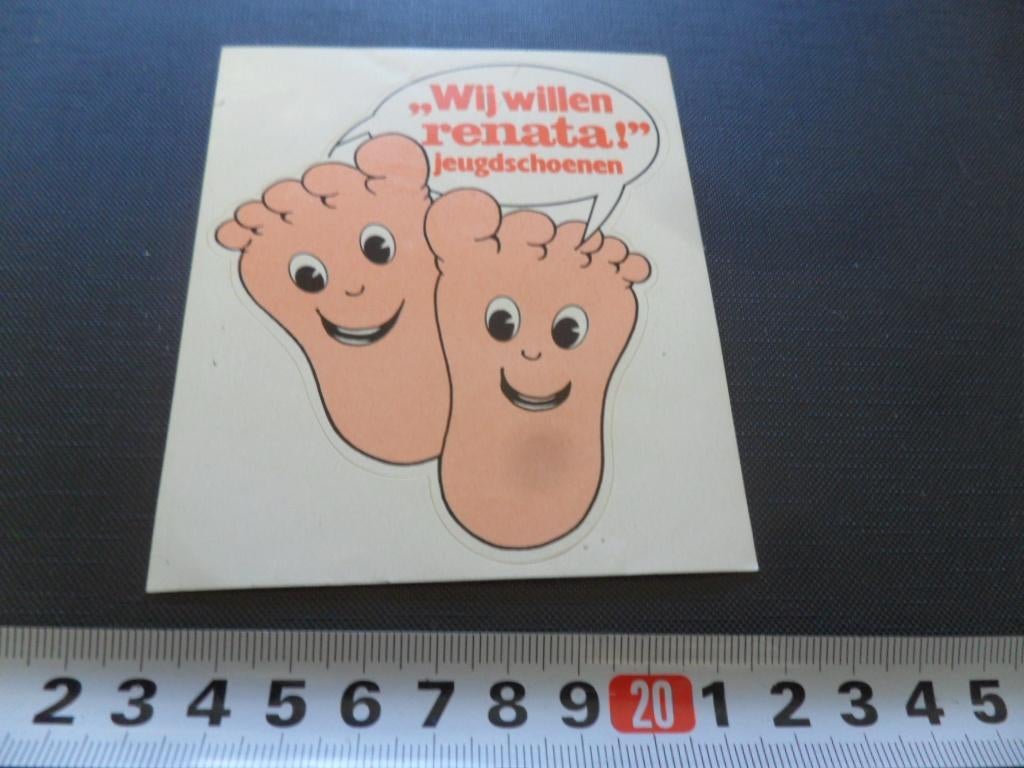 sticker Wij willen RENATA jeugdschoenen *, Verzamelen, Ophalen, Zo goed als nieuw