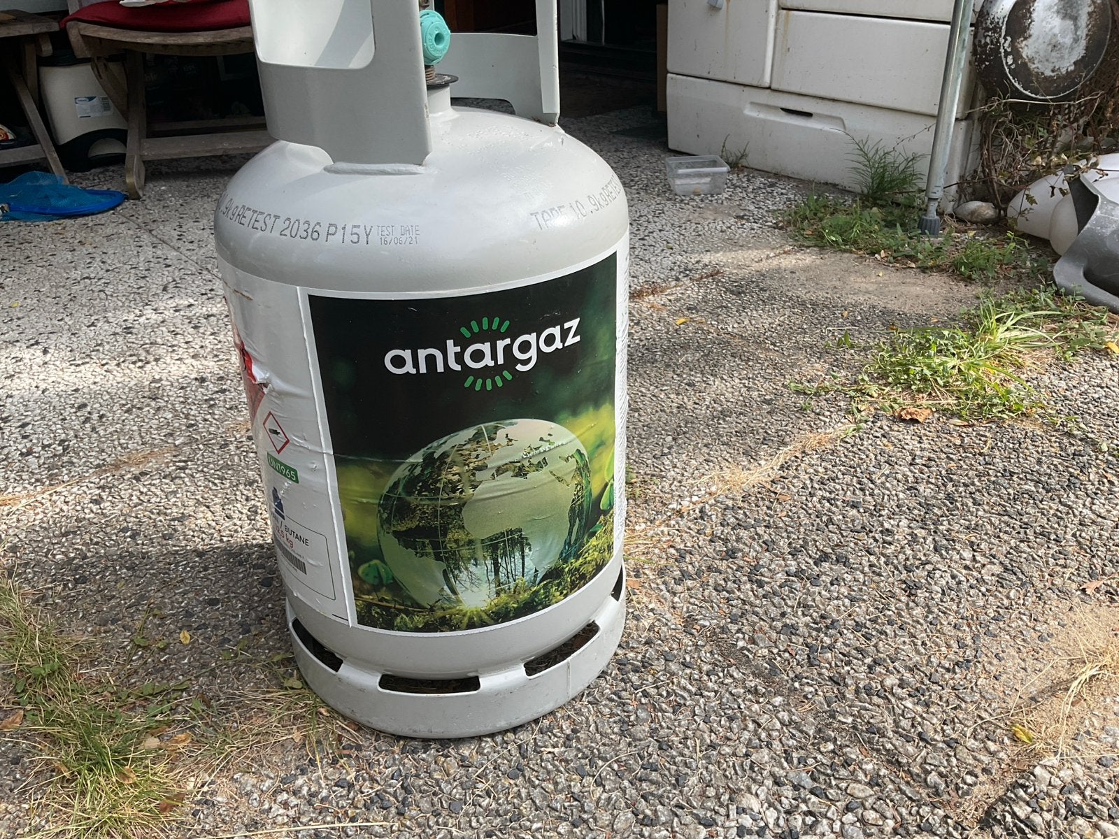 Volle en verzegelde Antargaz gasfles - propaan/butaan, Ophalen, Zo goed als nieuw
