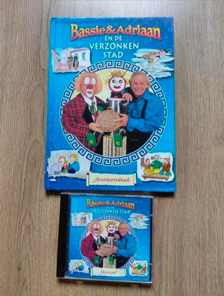 Bassie en Adriaan de verzonken stad hoorspel boek + cd., Ophalen of Verzenden, Gelezen, Fictie algemeen