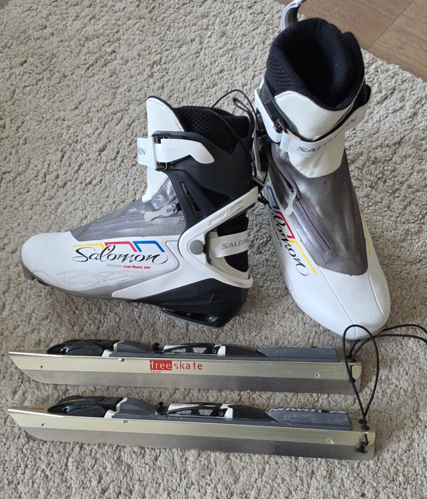 Salomon Vitane Carbon SK schaatsen maat 40, Klapschaats, Gebruikt, Overige typen, Ophalen
