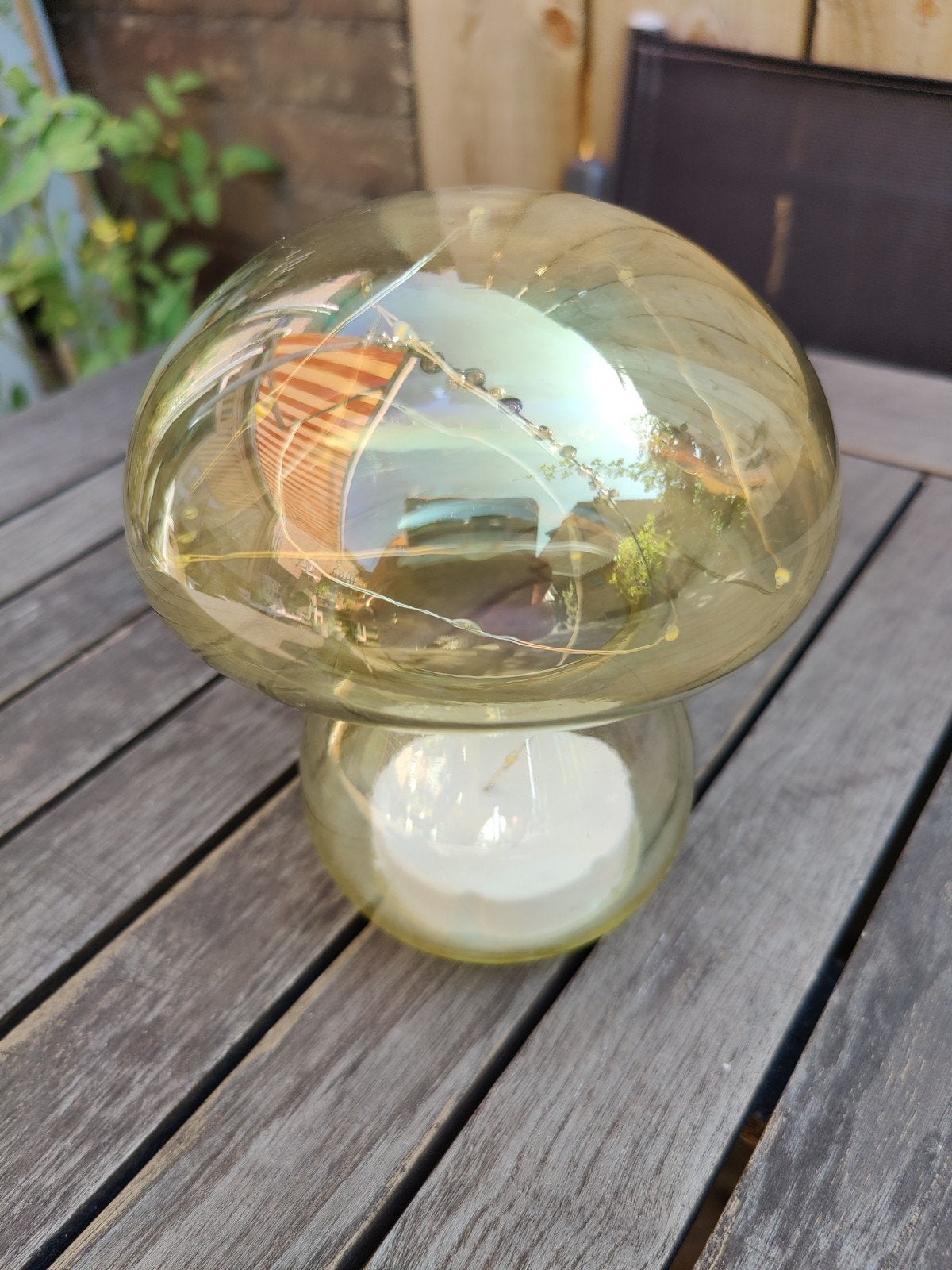 Nieuwe Villa Volance Mushroom Lamp Glas - Sfeervol, Overige merken, Geel, Nieuw, Overige fittingen