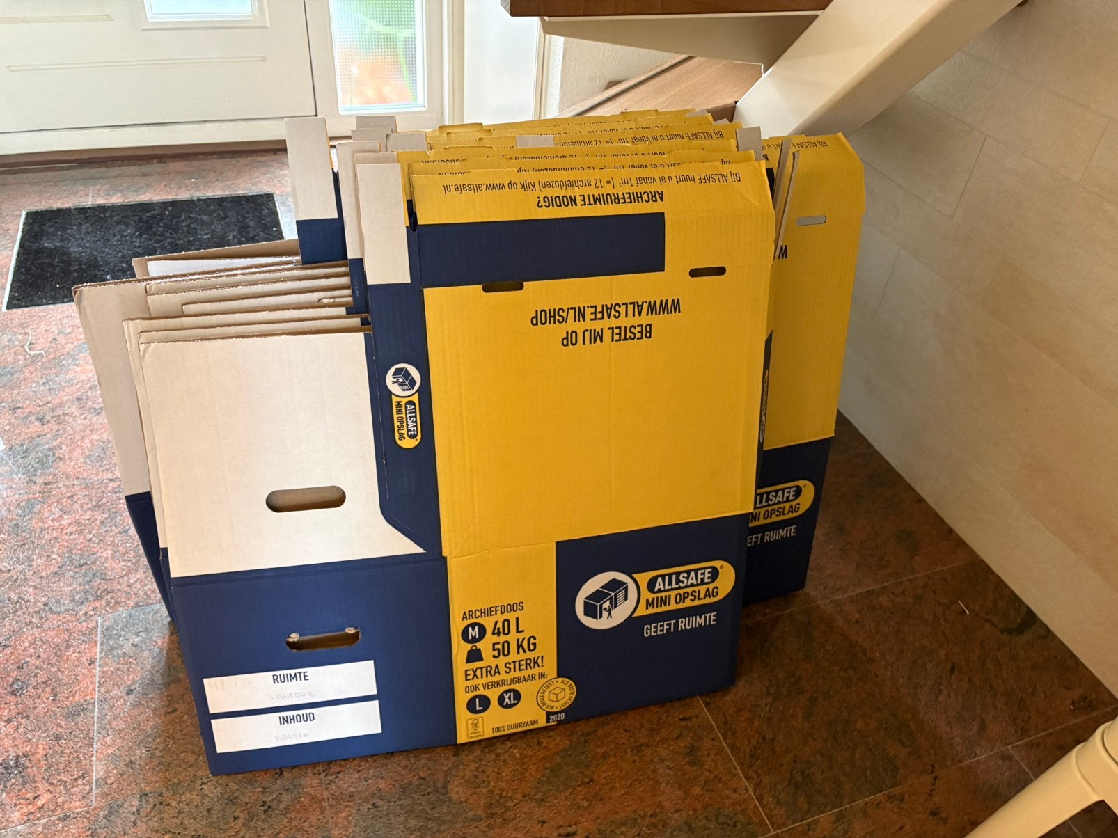 Allsafe verhuisdoos - 25x L - 9x M, Doe-het-zelf en Verbouw, Kratten en Dozen, Ophalen, Doos, Opvouwbaar, 50 tot 75 cm