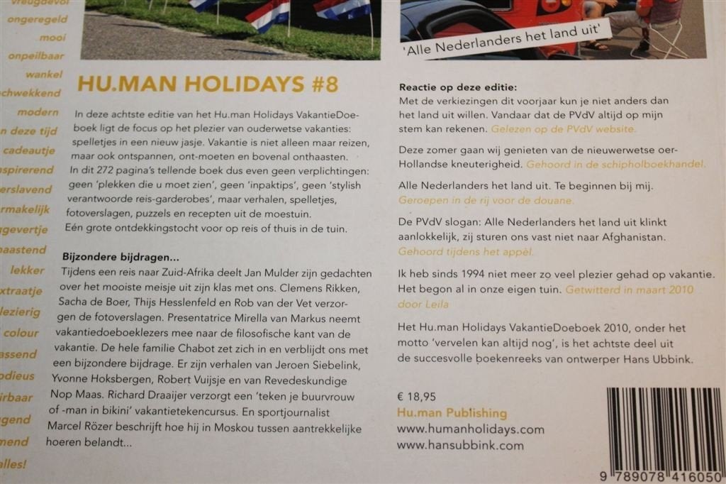 Foto 3 van Hu.Man Holidays #8 — VakantieDoeboek Hans Ubbink 2010