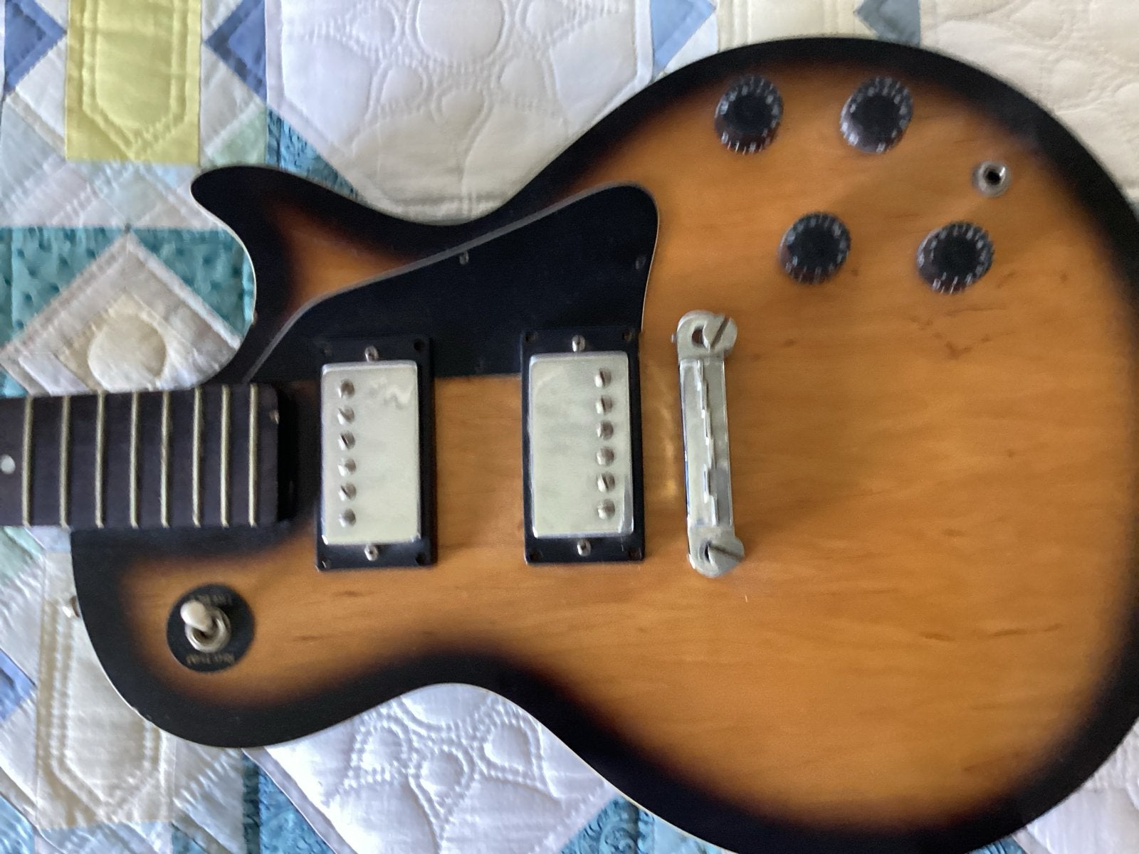 Vintage elektrische gitaar, sunburst, solid body, Ophalen, Gebruikt, Solid body, Overige merken