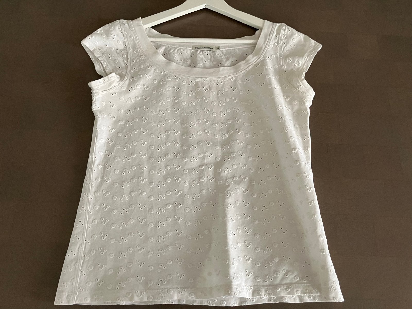 Witte Geddes and Gillmore broderie top - Maat L, Wit, Maat 42/44 (L), Ophalen of Verzenden, Korte mouw