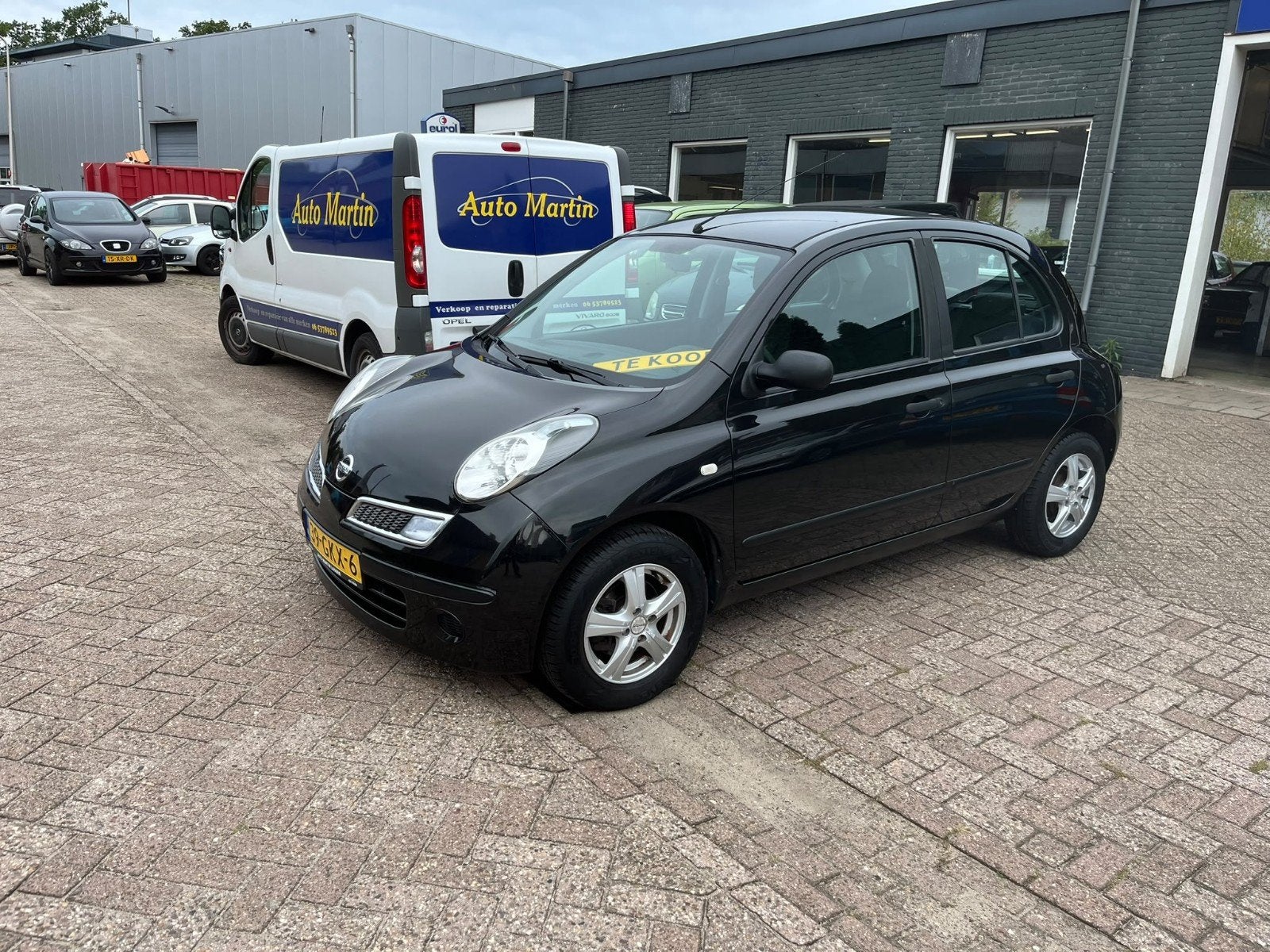 Nissan Micra 1.2  5DR 2008 Zwart Airco APK, Voorwielaandrijving, 31 €/maand, 4 cilinders, Zwart