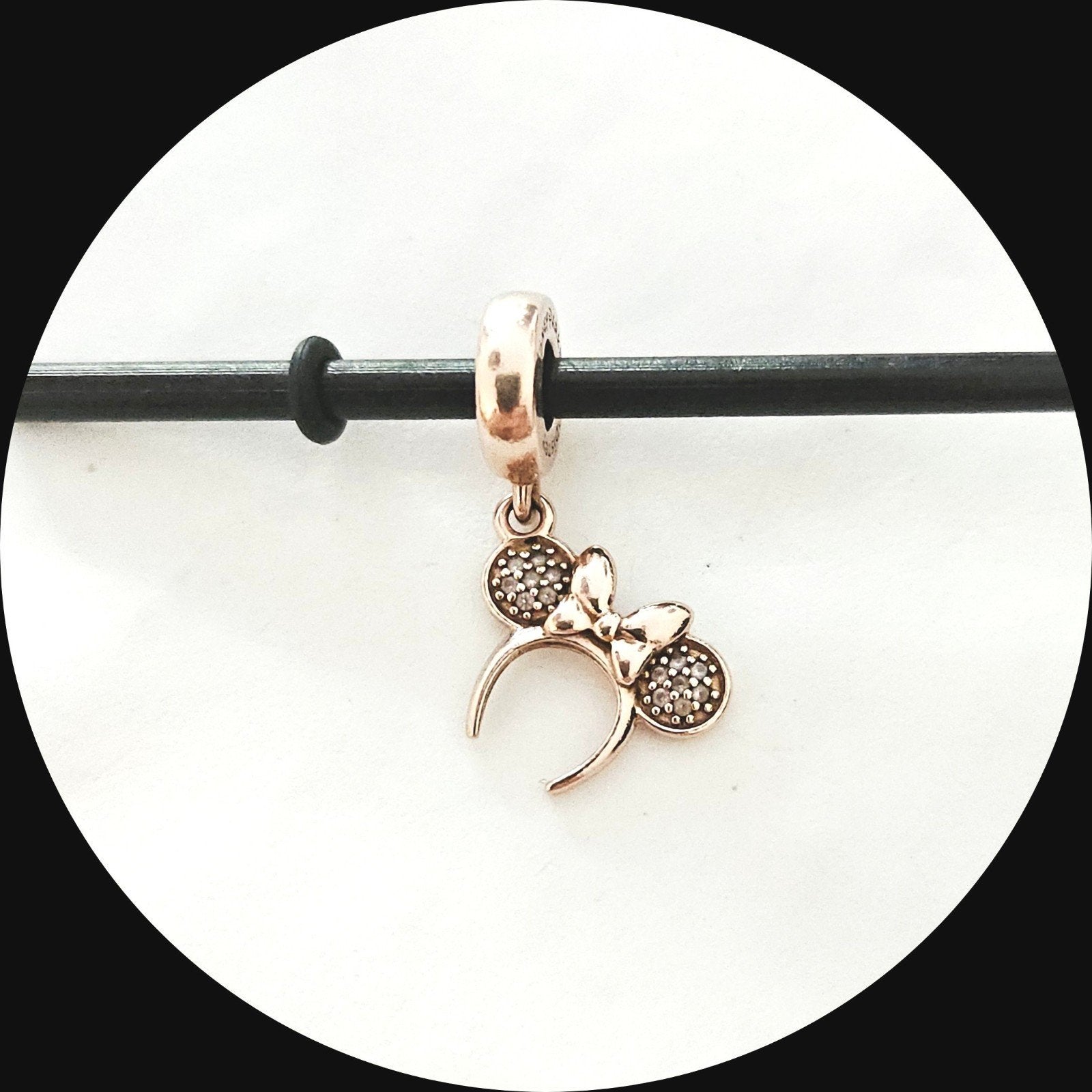 Pandora Disney Parks rose goud Minnie Oren, Pandora, Ophalen of Verzenden, Zo goed als nieuw, 1 bedel
