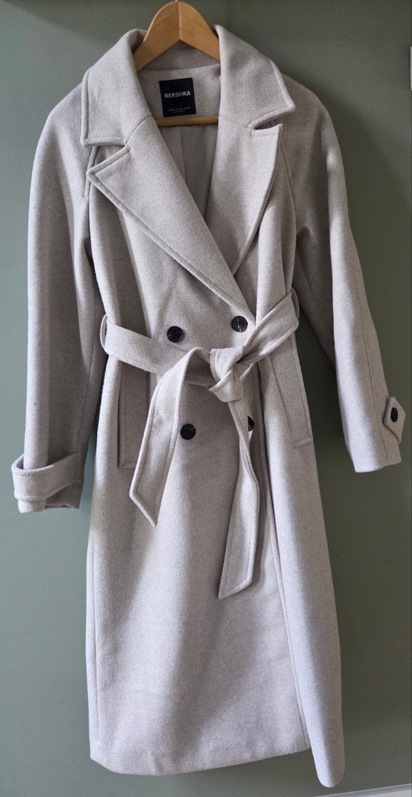 Bershka jas, herfst/winter, maat XS, Beige, Zo goed als nieuw, Maat 34 (XS) of kleiner, Bershka