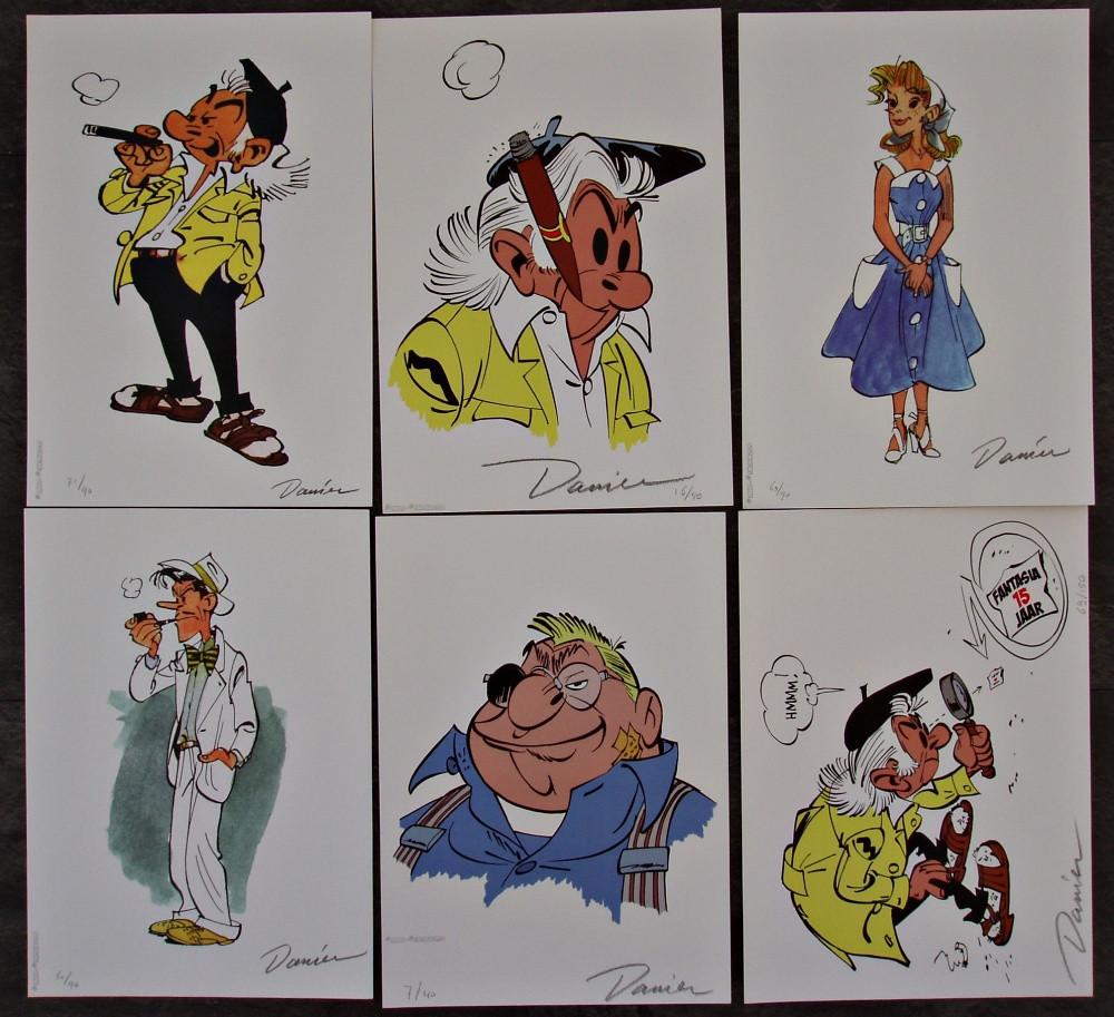 6X A4 Prenten Havank - Danier - Daan Jippes, Verzenden, Overige figuren, Zo goed als nieuw, Plaatje, Poster of Sticker