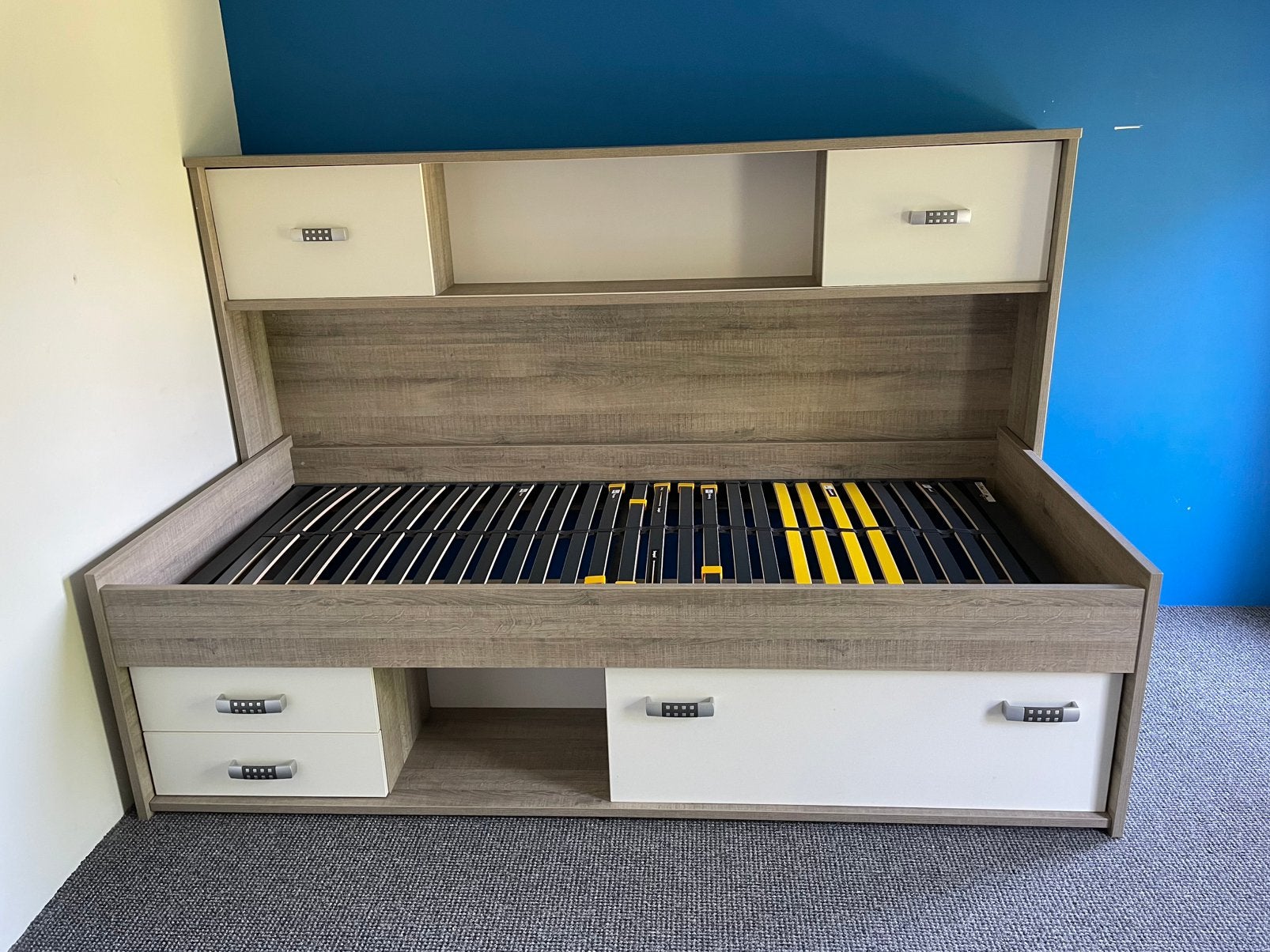 Eenpersoonsbed met kastombouw, Huis en Inrichting, Ophalen, Gebruikt, 90 cm, Eenpersoons