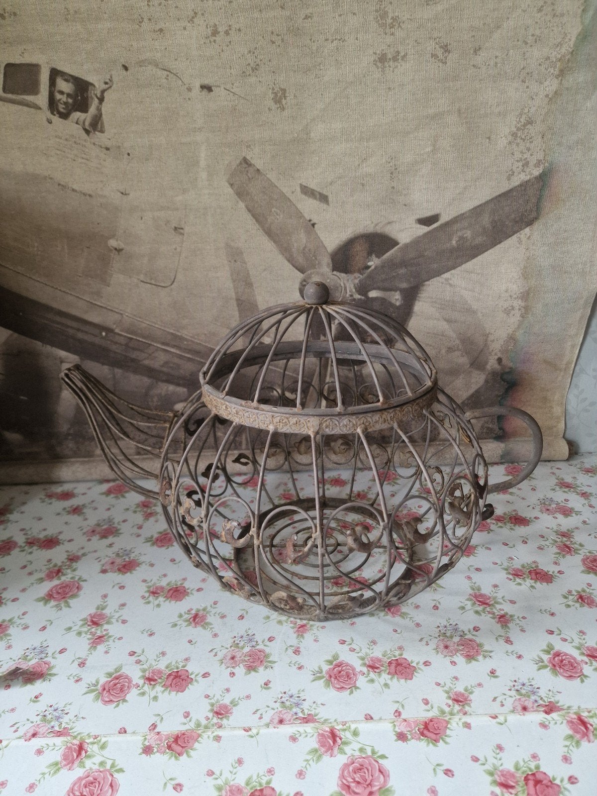 Brocante smeedijzeren theepot, Ophalen of Verzenden